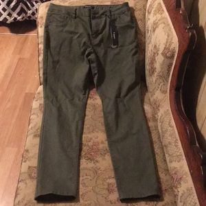 Olive green skinny jeans